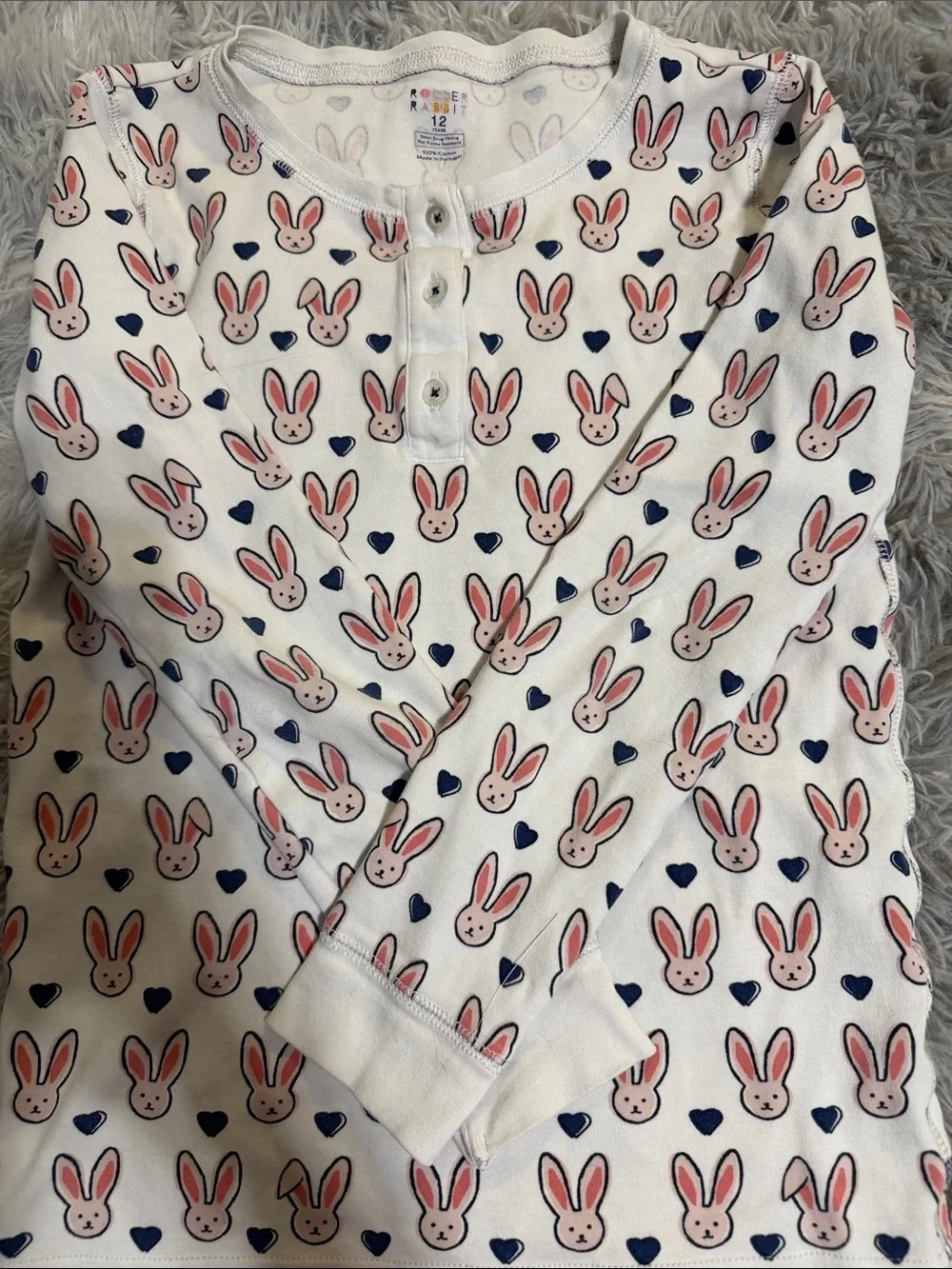 Girls Roller Rabbit pajama shirt